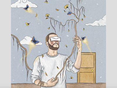 Lost Conversation death illo illustration light monarch photoshop sketch sketchbook texture