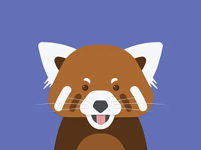 Animal selfie | red panda illustration
