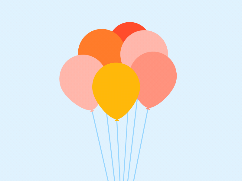 Balloons, Hands, Life Insurance 2d animation after effects animation balloons character animation character rigging gif motion design nerdwallet