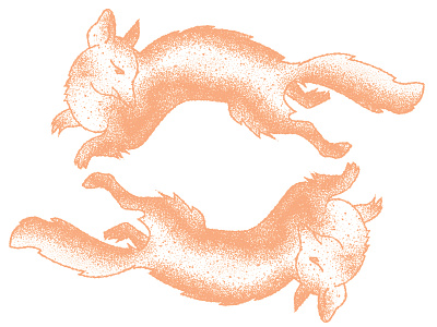 doppelganger asian fox illustration japanese simple texture