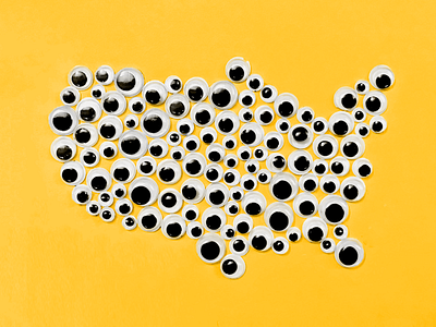 State of Affairs america concept editorial eyeballs eyes googly eyes us