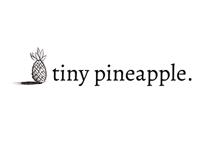 Tiny Pineapple blog logo pineapple procreate sketch typography