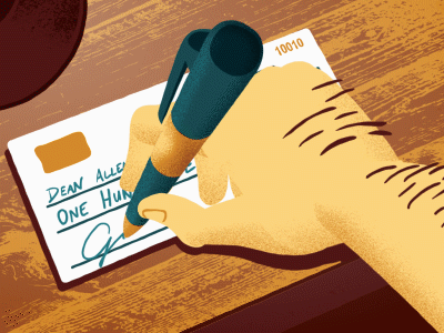 Cutting Fat Checks check desk pen signing