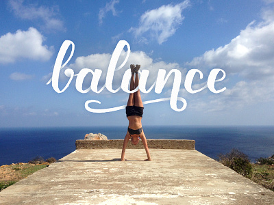 Balance balance concrete hand lettering handstand italy platform rough sardegna sea type