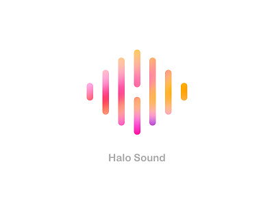 Halo Sound logo brand design gradient identity illustration logo logotype mark music sound symbol type