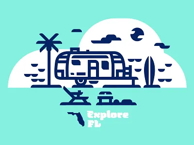Explore FL airstream beach florida ocean surf