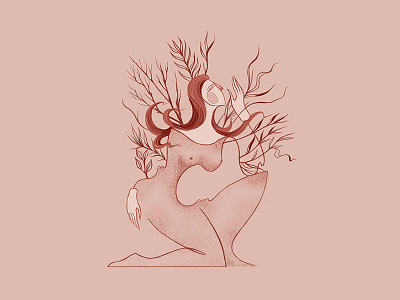 Album Cover cover feminine illustration inspiration music plants simple woman