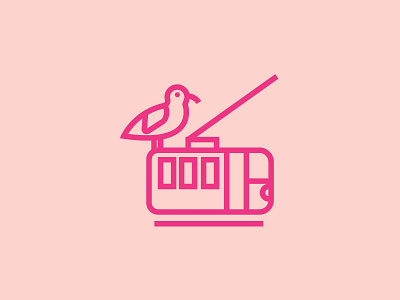 seagull #1 bird city icon illustration outline pictogram seagull tram
