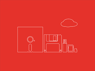 File Storage Evolution cloud digital disk files flash floppy memory storage