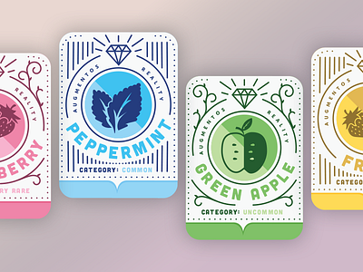 Augmentos Cards ar cards fruit illustration mentos