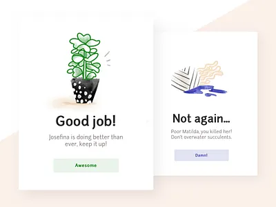 Daily UI Challenge #011 Flash Message alert challenge dailyui flash message notification plants popup prompt window