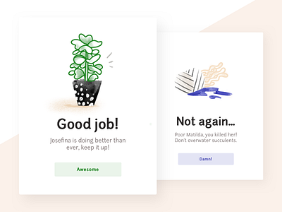 Daily UI Challenge #011 Flash Message alert challenge dailyui flash message notification plants popup prompt window