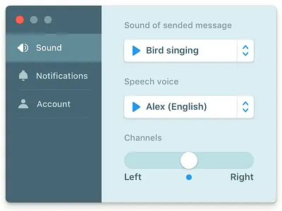 Daily UI #007. Settings daily ui daily ui 007 dropdown interface mac os settings slider sound