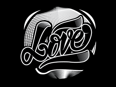 Love handmade lettering logotype