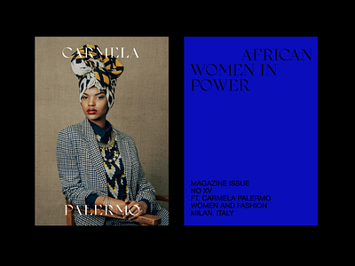 Carmela Palermo Branding branding colors fashion magazines typo