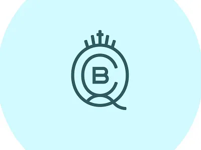 QCB bakery coffee crown icon logo q