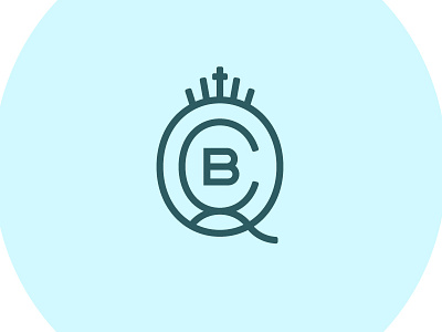 QCB bakery coffee crown icon logo q