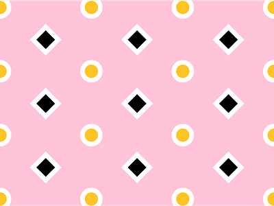 Yellow/Pink Pattern No. 8 circles color dots pattern pink shape yellow