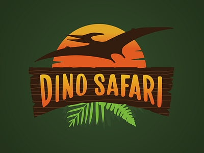 Dino Safari dinosaur illustration illustrative logo