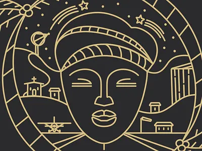 Sweet Dreams from MAF illustration monoline night