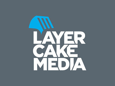 Layer Cake Media logo brand identity cake layer cake logo media