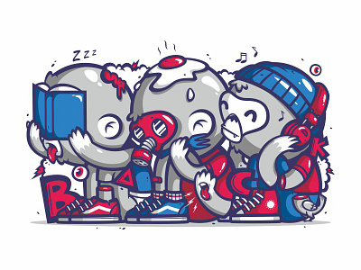 Hello Dribbble! Let's be friends debut dribbble first hello monkey shoot three welcome wise