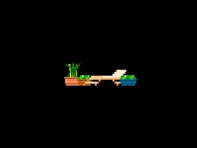 Mo' Plants 8 bit retro shrubs tree