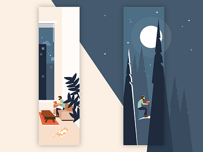 Teleportation bookmark illustration