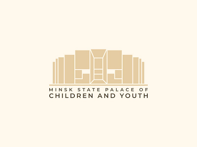 Minsk State Palace of Children and Youth - Logo redesign architecture belarus building children geometry logo minsk palace