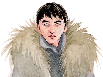 The Fortune Teller bran bran stark game of thrones gouache illustration painting watercolor
