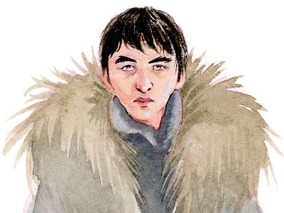 The Fortune Teller bran bran stark game of thrones gouache illustration painting watercolor