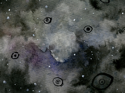 Eye in the Sky eye ink night sky painting sky watercolor