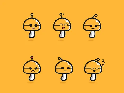 Enokitake Mushroom Robot mascot robot