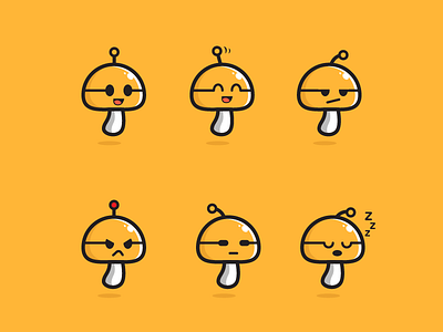 Enokitake Mushroom Robot mascot robot