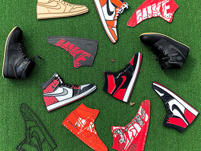 AiRRL acrylic fineart jordan1 lasercut logo nikeshoe painting resin wallart