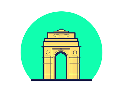 India Gate illustration india gate strokes