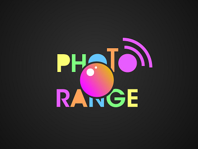 Photo Range Logo Design brand concept cool creative logo multicolor photography portfolio typography