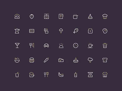 Food - Outline 16px food icons nucleo pizza recipe vegetable