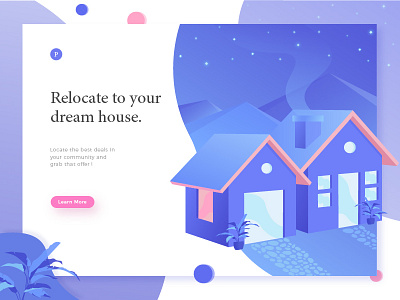 Pyro gradient illustration landingpage pyro ui ux vector webdesign