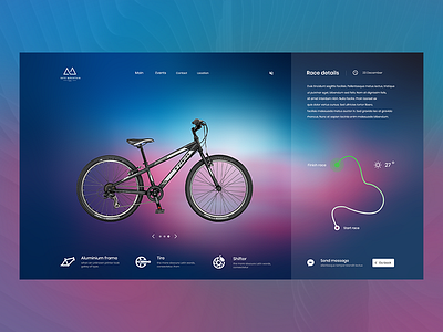 Mountain race blue design mountain pink race ui ux web