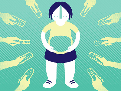 Reproductive Rights article editorial illustration magazine press woman