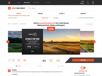 Crazy Golf Deals redesign deals golf graphic design web design