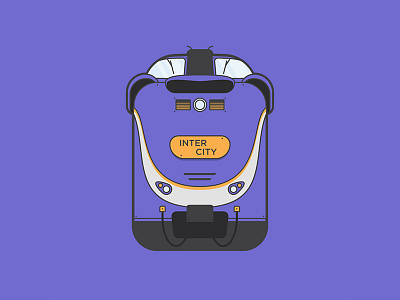 Trains: Inter City 2d bullet city design illustration illustrator photoshop rails simple trains