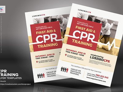 CPR Training Flyer Templates by Kinzi Wij on Dribbble