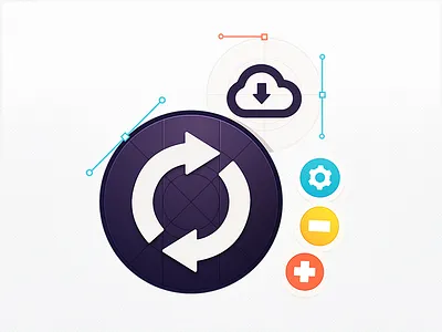 Sleek SVG Icon Systems bezier course download handles icon logo refresh settings structure svg system vector