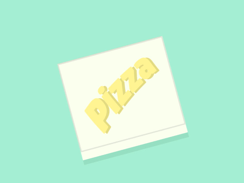 Cawabunga! after animation bold box cheese dinner eat effects graphics illustrator pizza