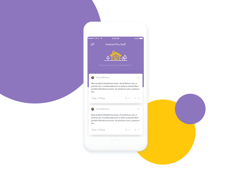 IPS News Feed android animation feed interface list news ui user vector