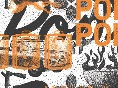 Chop Shop collage fox grill hops illustration porter texture tools truck