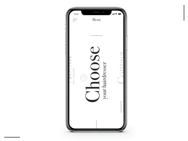 UI Cut iPhone X app cut hair iphonex menu responsive