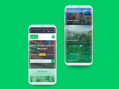 Green Explorer Responsive Web Project b2c europe grecee green mobile responsive spain travel turkey